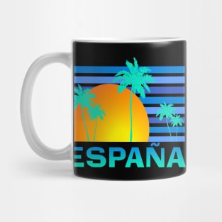 Spain Espana Sunset, Palm Trees Family Holiday Souvenir Mug